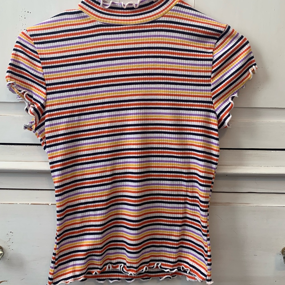 Striped turtle neck